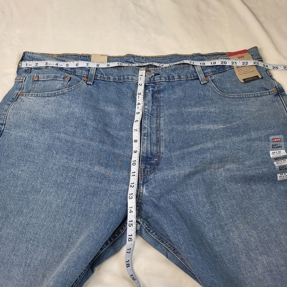 Men's Levi's 550 Relaxed-Fit Stretch Straight Blue Jeans 48x30 New - Picture 12 of 15